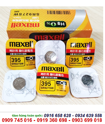 Maxell SR927SW-Pin 395, Pin Maxell SR927SW/395 silver oxide 1.55v (Loại vỉ 1viên)